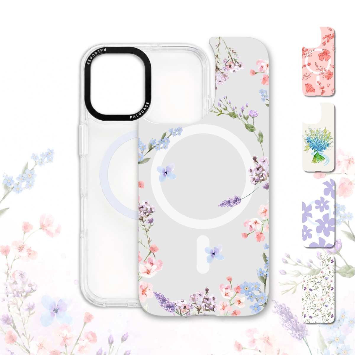 フラワーガーデン」着せ替えデザインプレート【PaleCase(パレケース