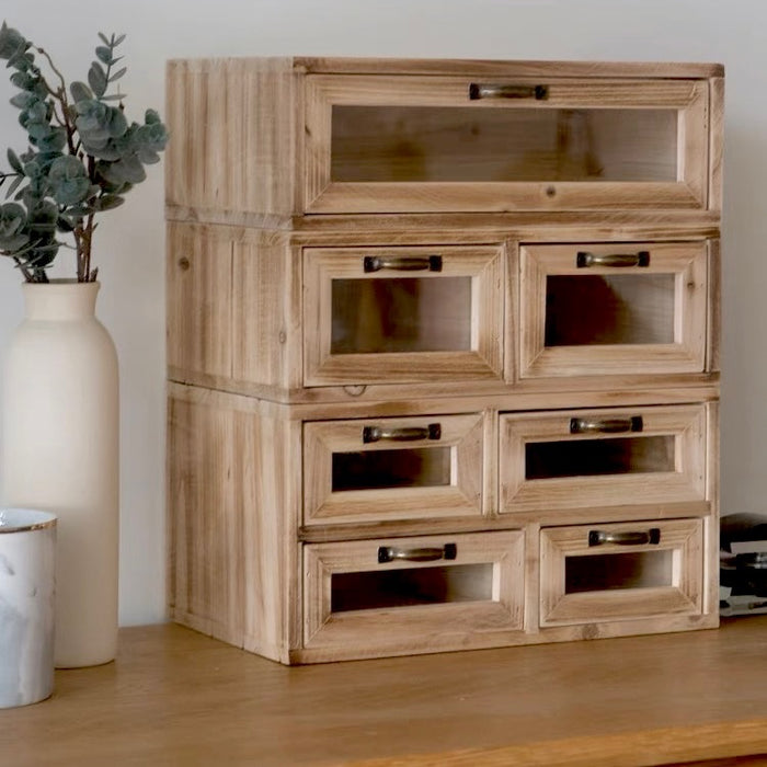 木製　4引き出し 7つの指定席」木製4段収納ボックス – gaacal