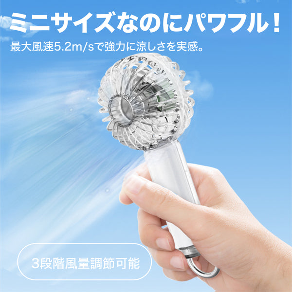 「透明感で涼しさを纏う」ミニクリアファン