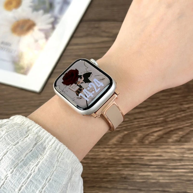 「シャネル風エレガント」メタルApple Watchバンド