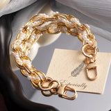 「パールリンク」ショートビーズ スマホチェーン