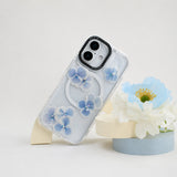 「厄除け｜青守りアジサイ」着せ替えデザインプレート【PaleCase(パレケース)専用】花祈願