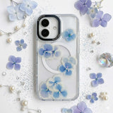 「厄除け｜青守りアジサイ」着せ替えデザインプレート【PaleCase(パレケース)専用】花祈願
