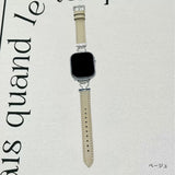 「ハートエレガンス」金属×PUレザー Apple Watchバンド