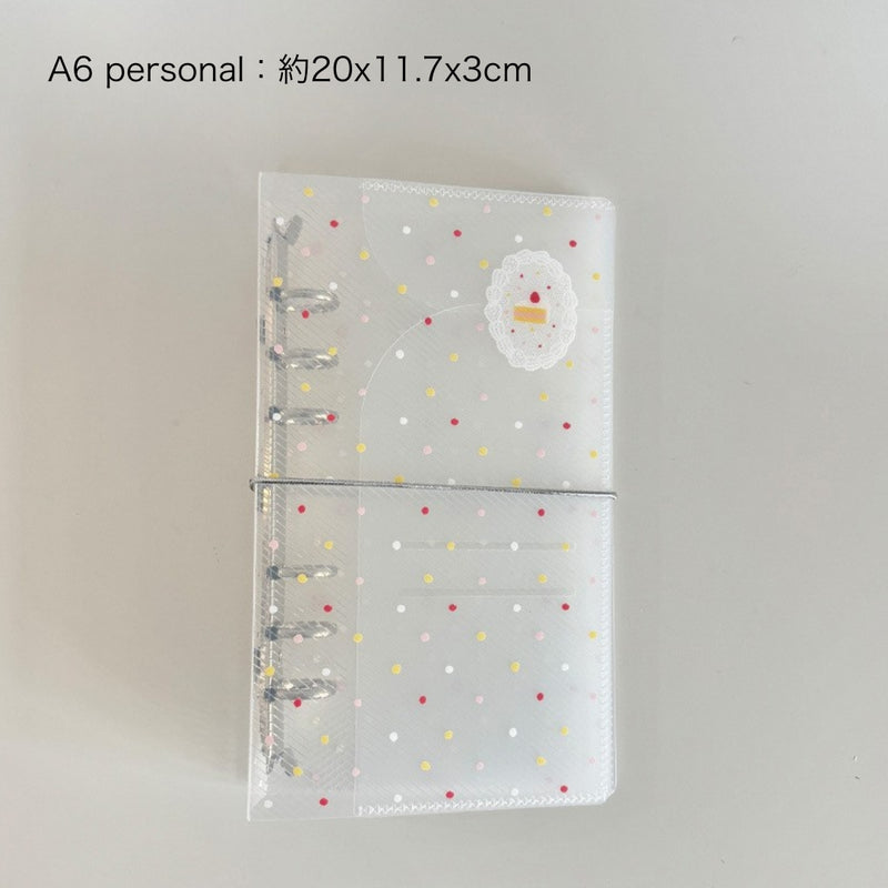 レースケーキ・シール帳」M5/A6personal／A7サイズ 透明PVC