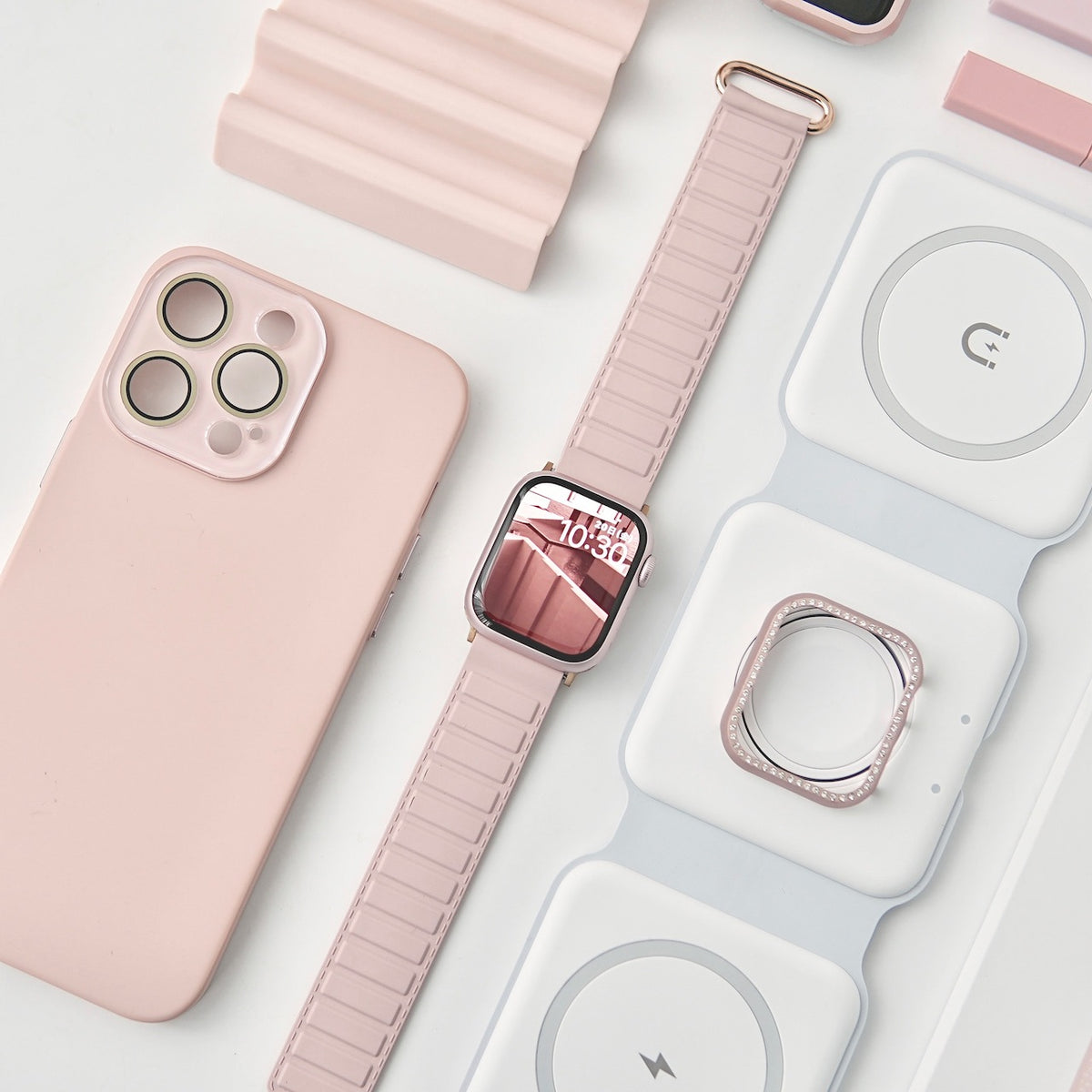 防水・マグネット式」淡色カラーのシリコンバンド – gaacal