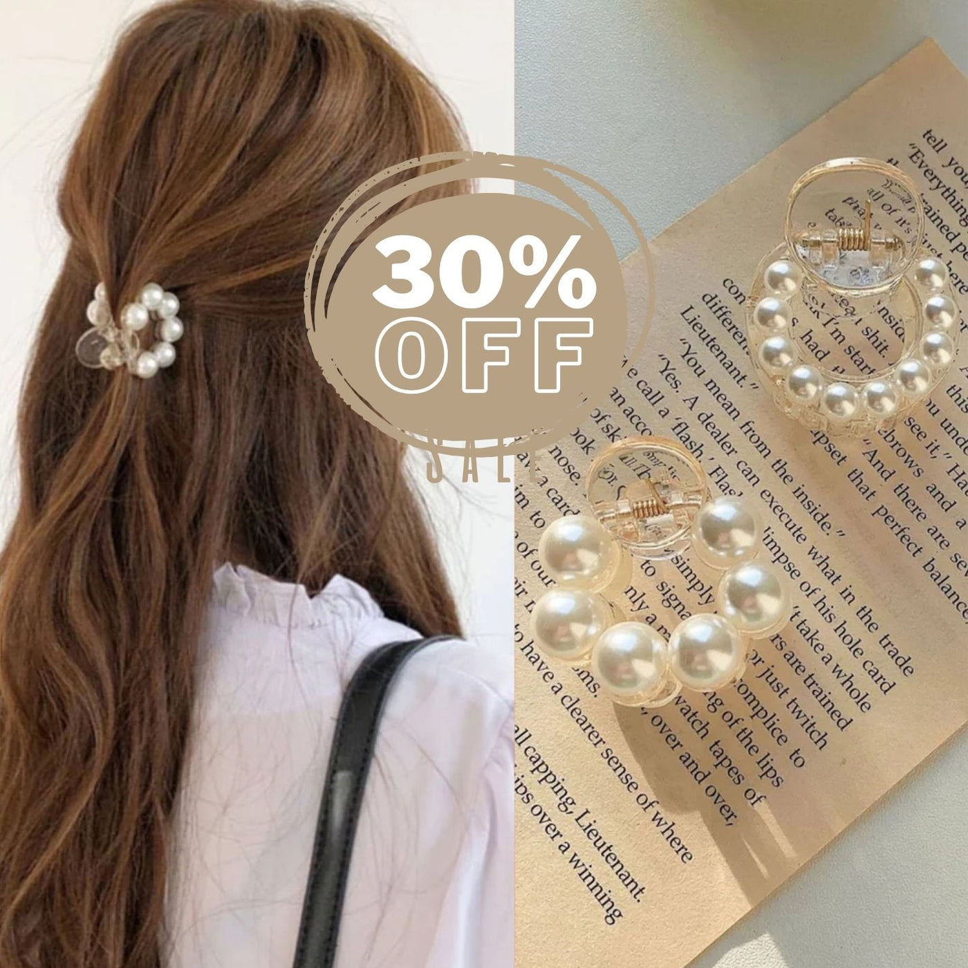 GGロゴ パール装飾 ヘアクリップ アレクサンドルドゥパリ ALEXANDRE DE PARIS ACCM-17784-06N ヘアー