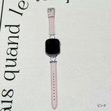 「ハートエレガンス」金属×PUレザー Apple Watchバンド