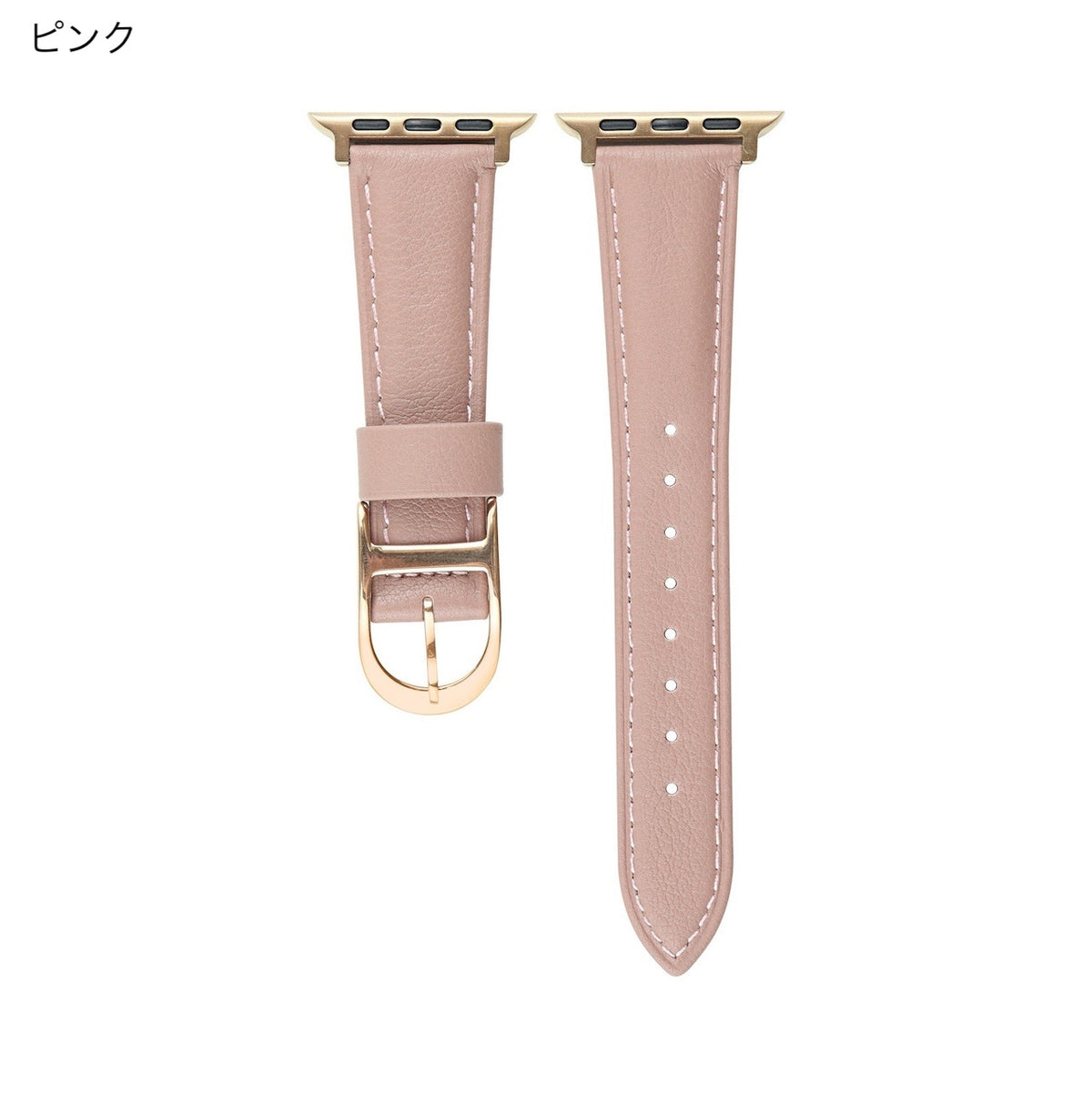 スタイリッシュなD型バックル」スリムフィットレザーバンド