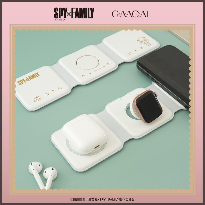 TVアニメ『SPY×FAMILY』　GAACAL 3in1の折り畳みワイヤレス充電器 Magsafe対応 アーニャ 1次受注中