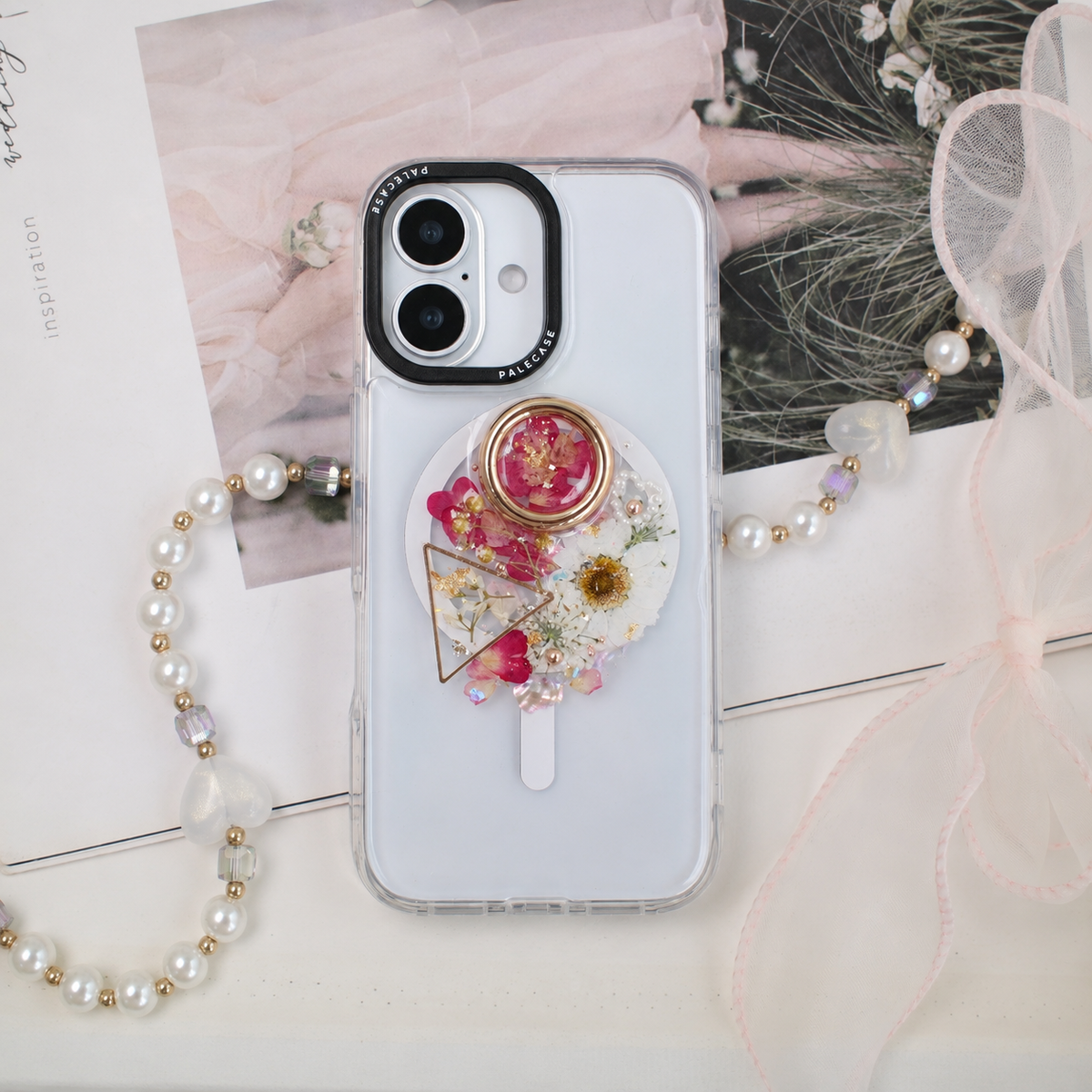 開運｜幸咲きローズ」着せ替えデザインプレート【PaleCase(パレケース