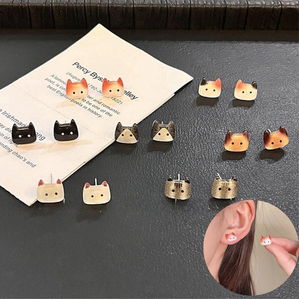 さりげなく愛らしい」猫モチーフミニピアス – gaacal