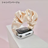 「ビジューきらめく光沢」ナイロンシュシュ Apple Watchバンド（全5色）
