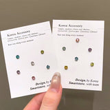 「シンプルで輝く」チタン合金ミニダイヤモンドイヤリング