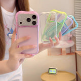 「推し色となら、もっと自由になれる」持ちやすいウェーブフレーム iPhoneケース