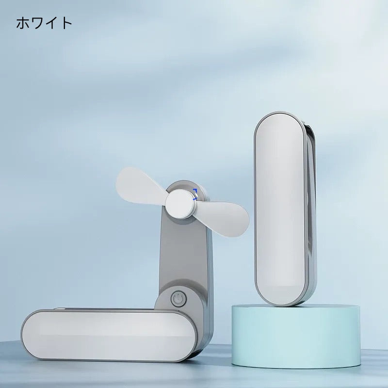 「そよ風も、充電も」ミニ扇風機付きモバイルバッテリー