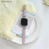 「春の指先に、甘いときめき」ハートキルティング レザーバンド