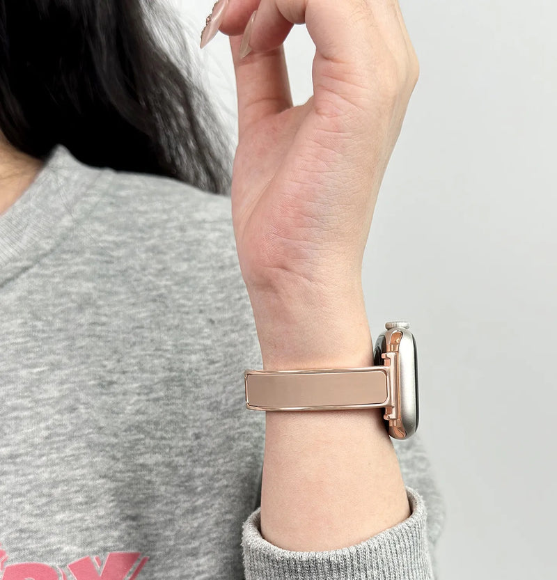 「シャネル風エレガント」メタルApple Watchバンド