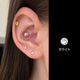 「シンプルで輝く」チタン合金ミニダイヤモンドイヤリング