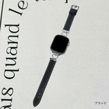 「ハートエレガンス」金属×PUレザー Apple Watchバンド