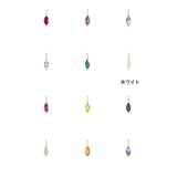 「日常に、最推しの彩りを」12色の推しカラー・ドロップ＆菱形ジルコニアネックレス｜S925シルバー（14Kメッキ）