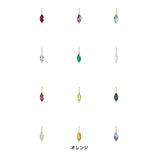 「日常に、最推しの彩りを」12色の推しカラー・ドロップ＆菱形ジルコニアネックレス｜S925シルバー（14Kメッキ）