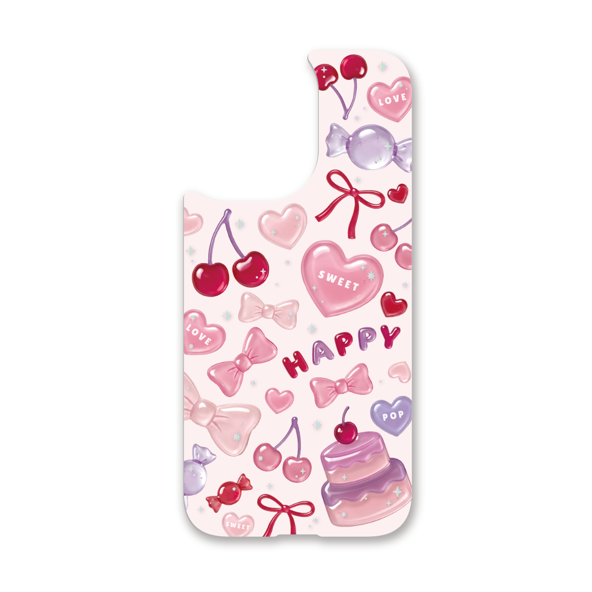 ぷっくりシール ピンク 09 ぷっくりシール」着せ替えデザインプレート【PaleCase(パレケース)専用