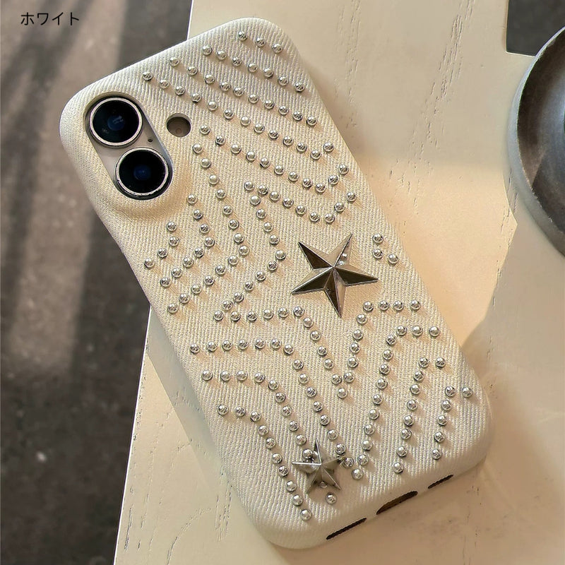 「デニム生地×スタッズ」ヴィンテージ感あふれるスマホケース