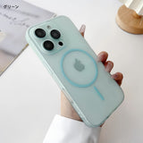 【MagSafe対応】マットiPhoneケース くすみカラー さらさら手触り｜薄氷のような透明感・耐衝撃・指紋防止（全8色）
