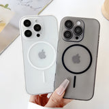 【MagSafe対応】マットiPhoneケース くすみカラー さらさら手触り｜薄氷のような透明感・耐衝撃・指紋防止（全8色）