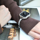 「ダブルラインの輝き」メタルブレスレット風ウォッチバンド