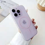 【MagSafe対応】マットiPhoneケース くすみカラー さらさら手触り｜薄氷のような透明感・耐衝撃・指紋防止（全8色）