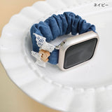 「ゆるかわデニム」くまリボン Apple Watchバンド