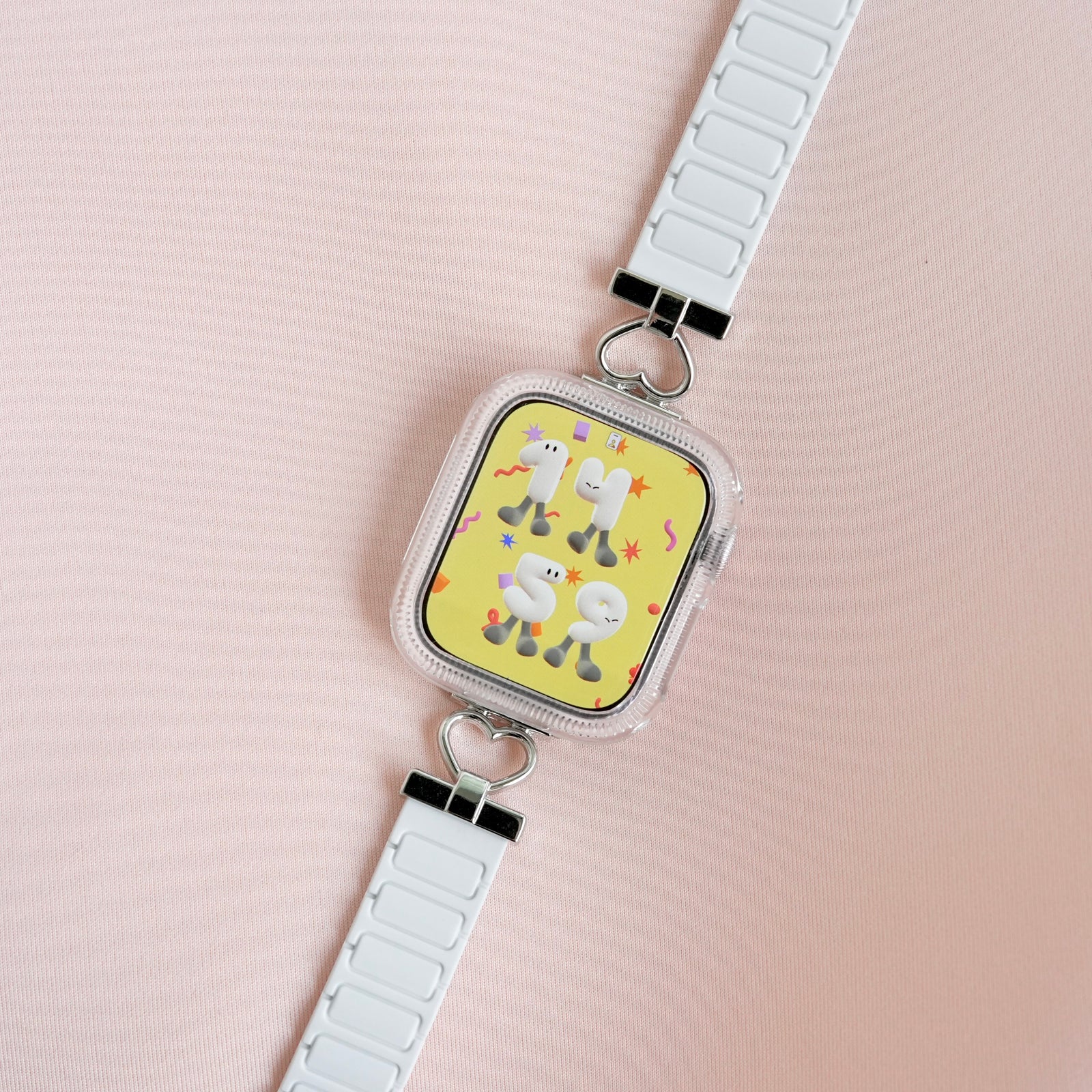 バイカラーで魅せる」ハートデザインマグネット式シリコンアップル