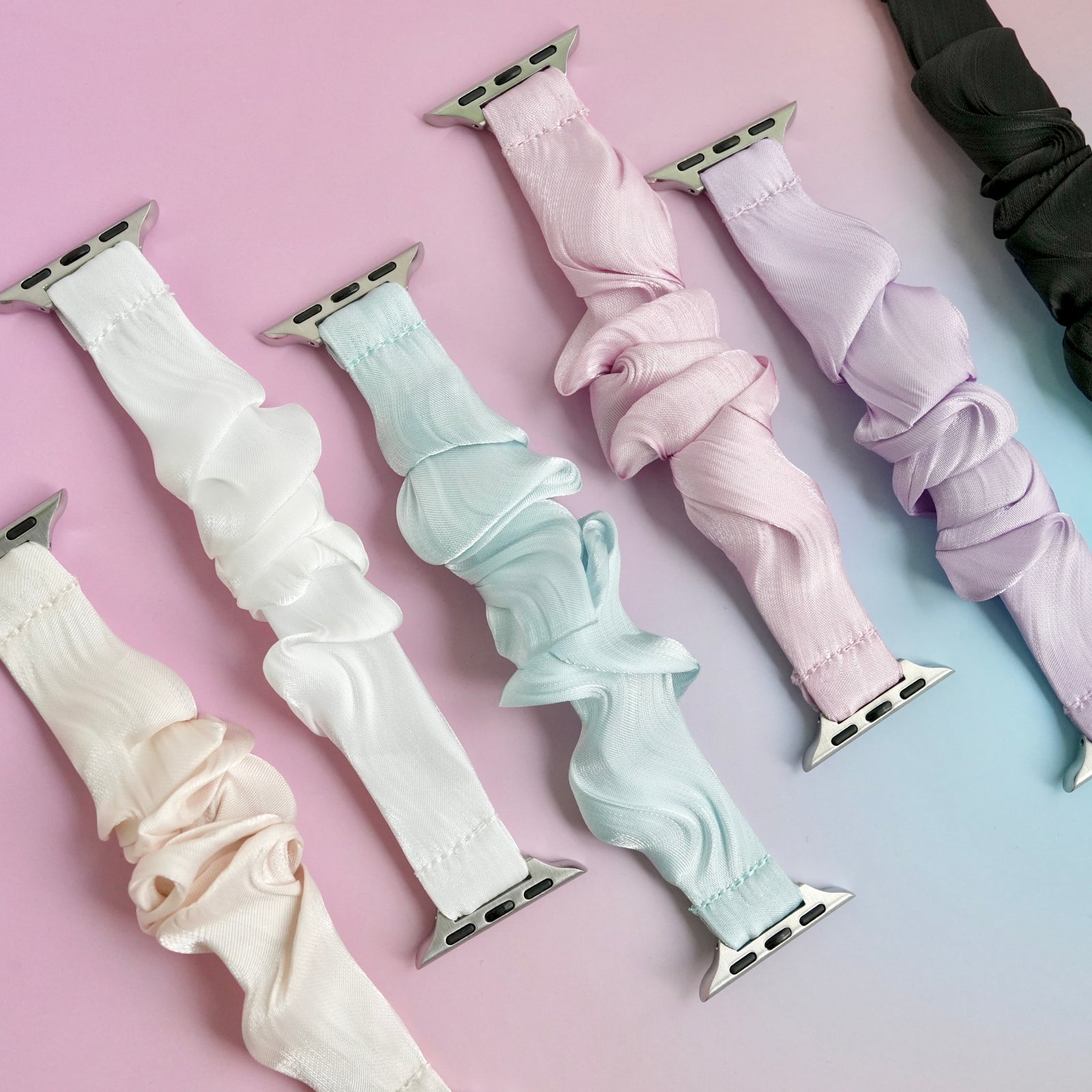 きらめく細シュシュ」シュシュ風アップルウォッチバンド – gaacal