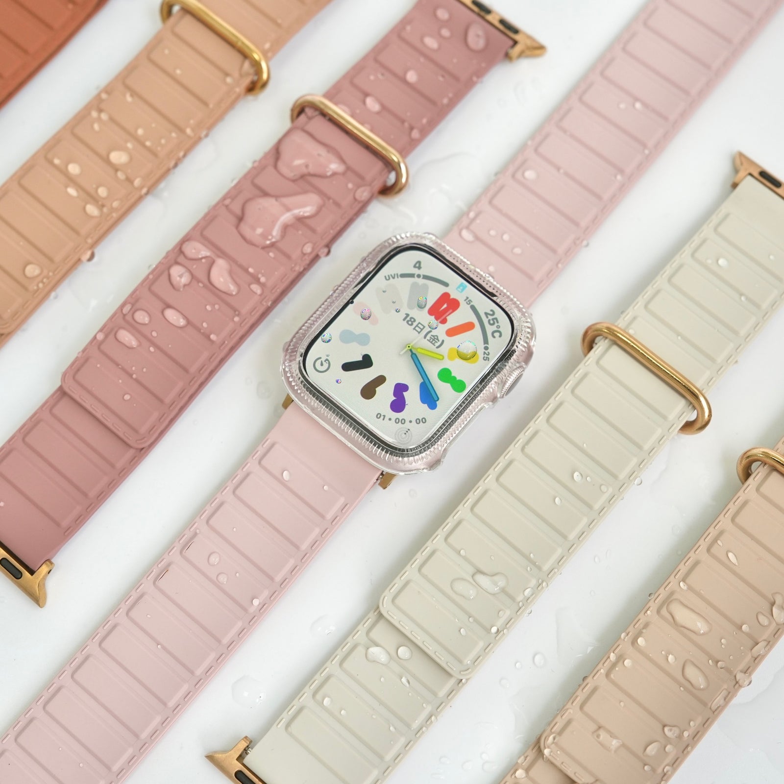 防水・マグネット式」淡色カラーのシリコンバンド – gaacal