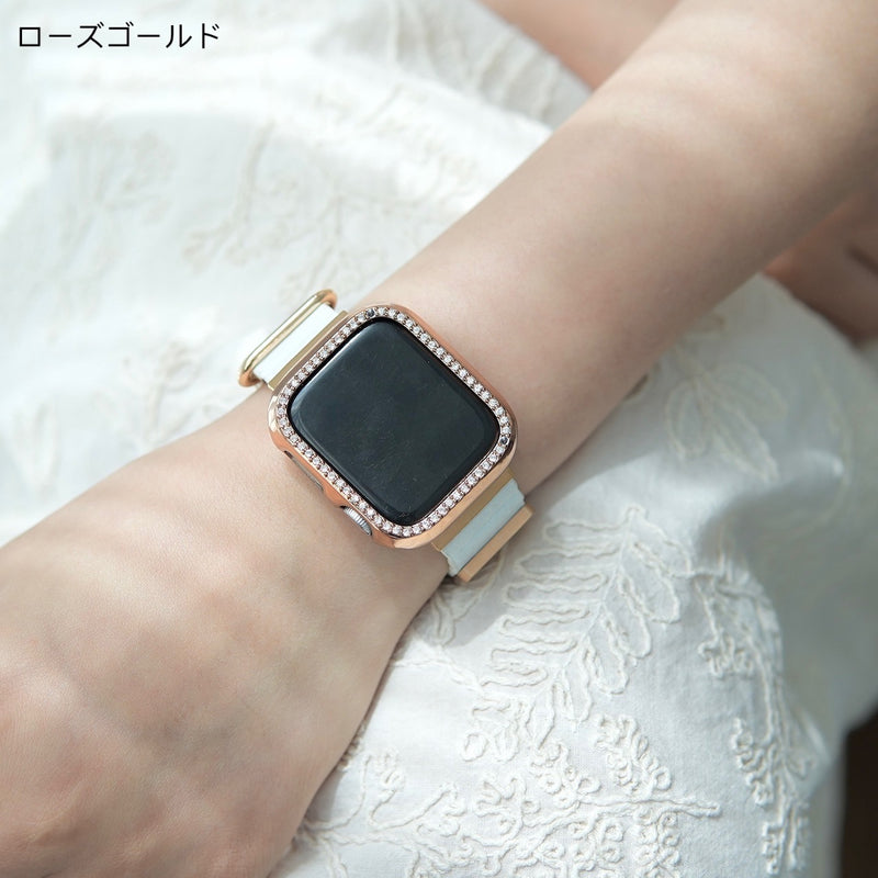 Apple Watch ケース キラキラ カバー 40mm(ローズゴールド） - 時計