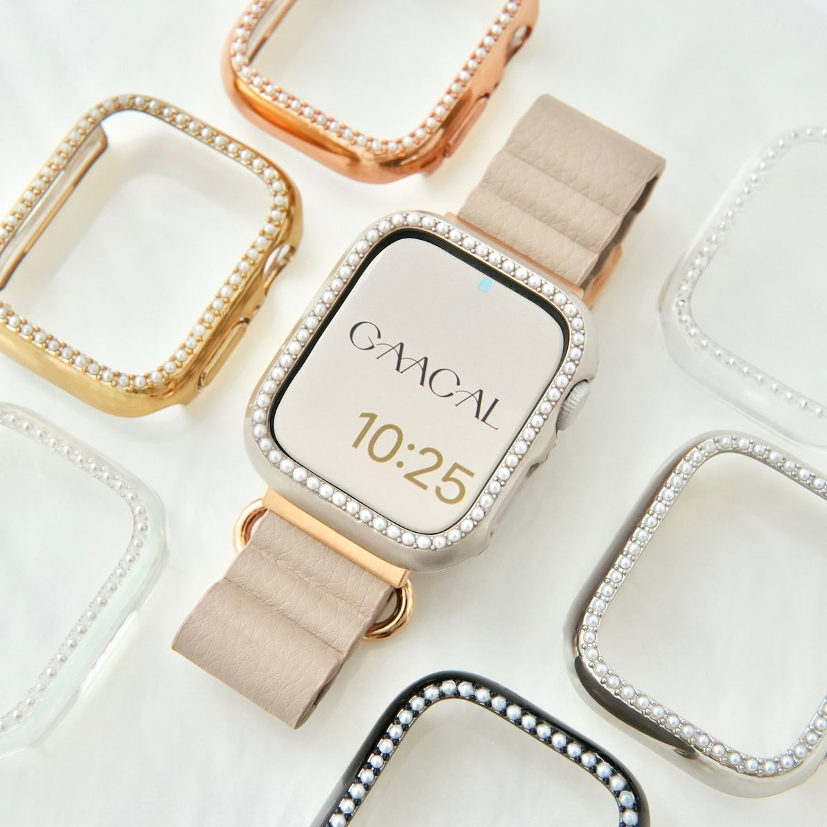 Apple Watchキラキラバブルゴールドアップルウォッチレザーパイソン型押し Apple Watchキラキラバブルゴールドアップルウォッチレザー