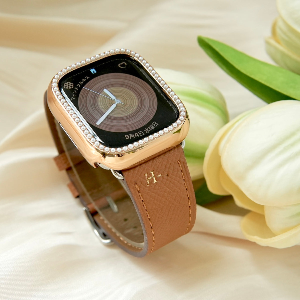 消えない想い」イニシャル刻印本革アップルウォッチバンド – gaacal