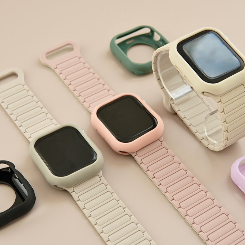 「柔らかくしっかりガード」パステルカラーのシリコン製Apple Watch保護ケース