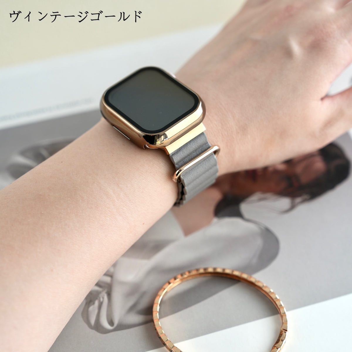 Apple watch 38mm用カバーケース ゴールド ジルコニア Apple Watch - Apple watch 38mm用カバーケース ゴールド ジルコニアの