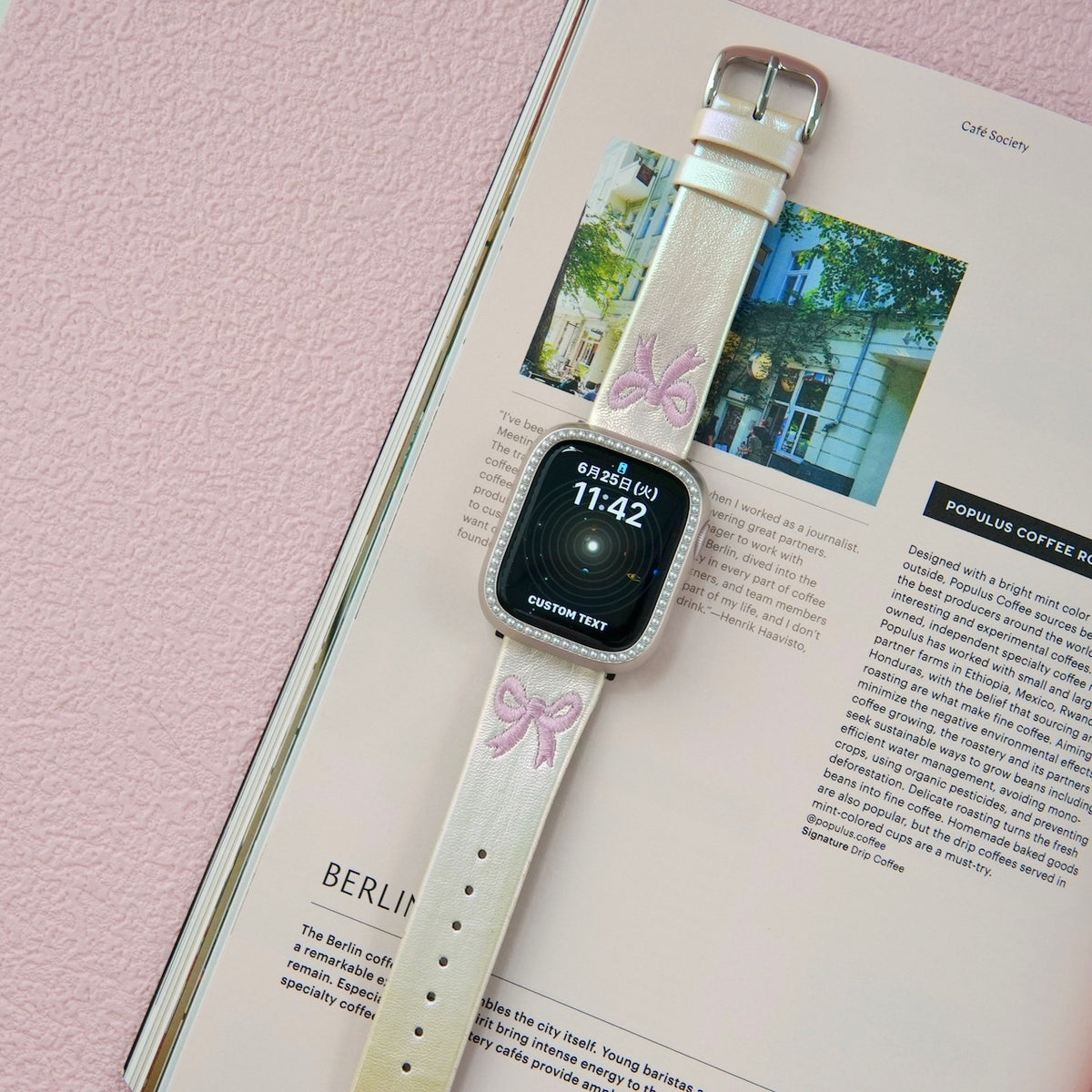 オーロラウェーブ」リボン刺繍アップルウォッチバンド – gaacal