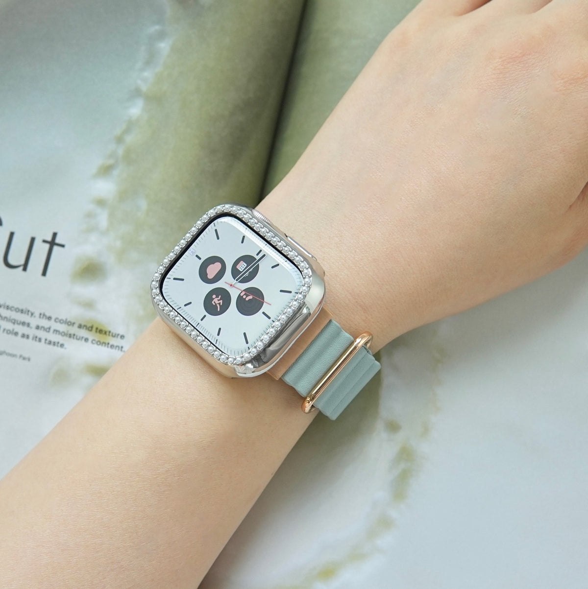 ぴったりライン」マグネット式PUレザーアップルウォッチバンド – gaacal