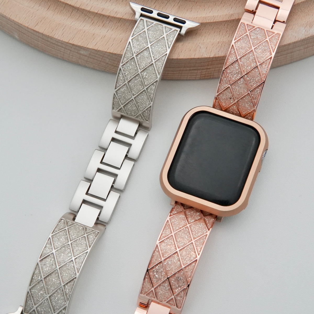 シャイニーチェック」ダイヤチェックアップルウォッチバンド – gaacal