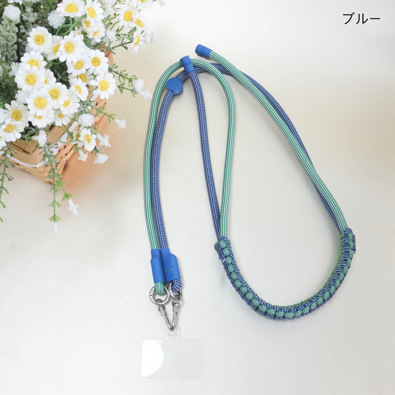 「いつでも一緒」3WAYで使える編み込みスマホショルダー