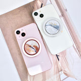 「マーブル模様のやさしさ」ハンドメイドスマホスタンド