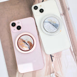 「マーブル模様のやさしさ」ハンドメイドスマホスタンド