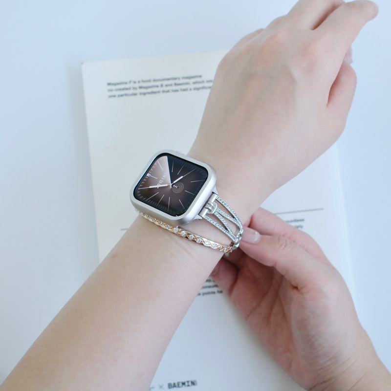 「きらめく華奢感」メタルApple Watchバンド