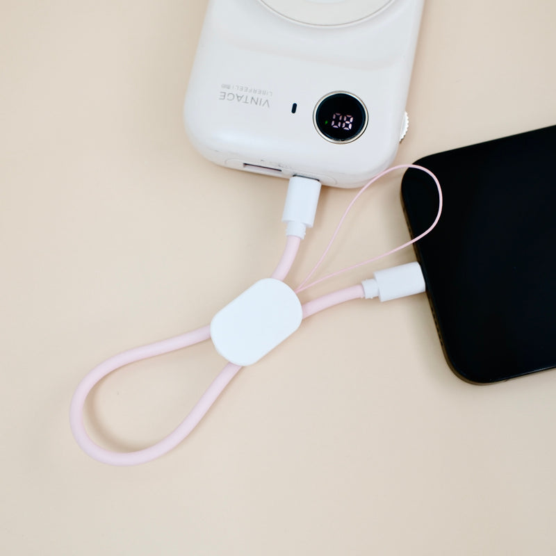 2in1急速充電ケーブル（ストラップ付き）データ転送対応