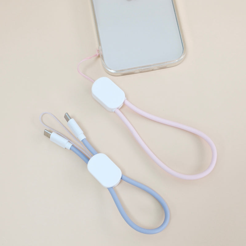 2in1急速充電ケーブル（ストラップ付き）データ転送対応